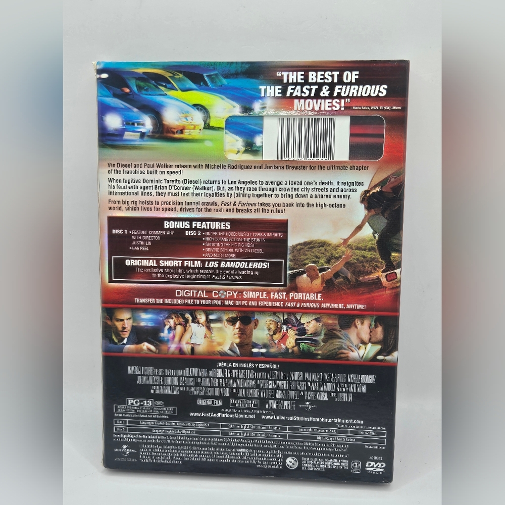 Fast Furious (DVD, 2009, Special Edition) 2 Disk‎ Pre-Owned - Picture 2 of 4